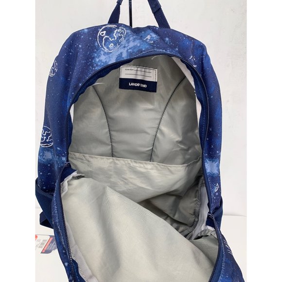 Lands End Kids Teenagers Space Galaxy Blue Back Pack - Picture 4 of 12